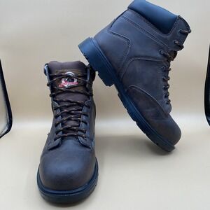 Brahma Men's 10 Work Boots Brown Steel Toe BR0340100 Safety Shoes